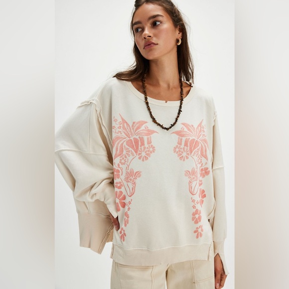 Free People Sweaters - Free people / We the Free We The Free Graphic Camden Pullover Floral combo